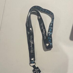 Disney Black and Blue Mickey Lanyard